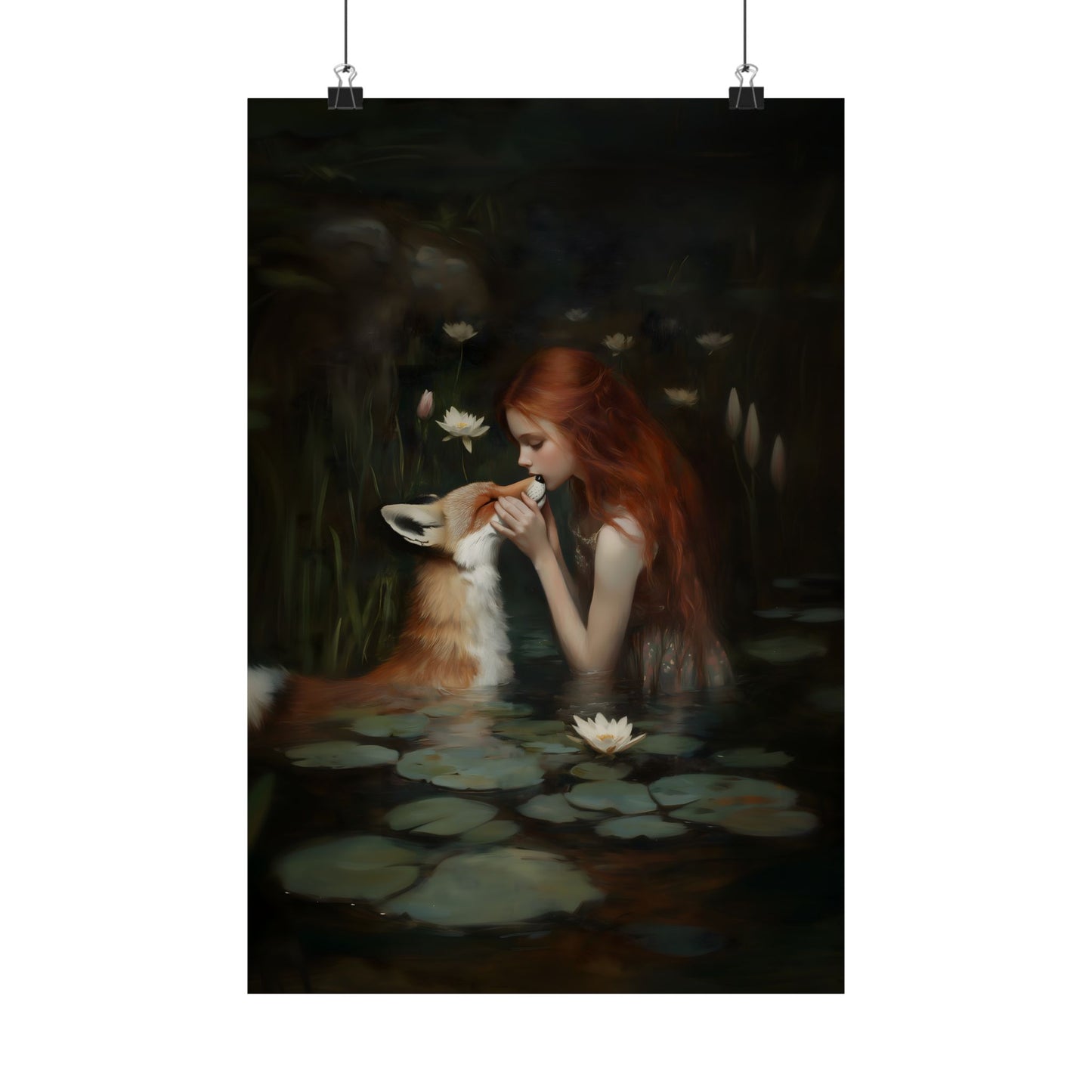 Girl with a Fox Art Print